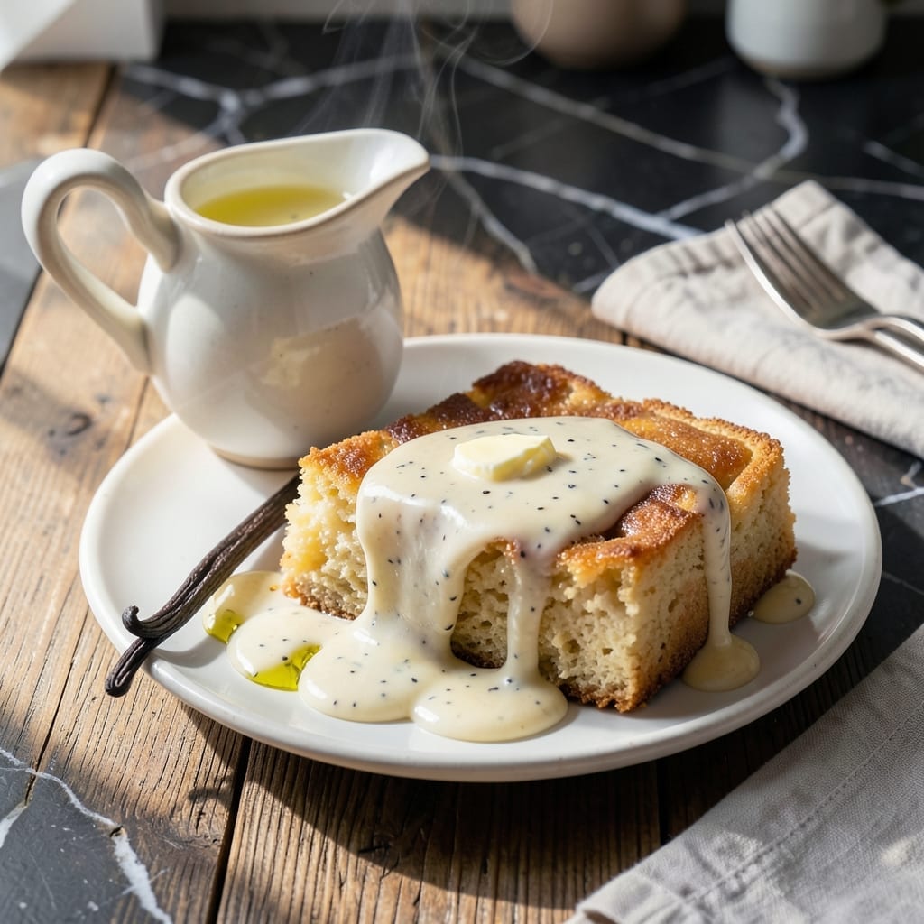 Vanilla Sauce Recipe for Bread Pudding: Warm Spiced Drizzle for Dessert Vanilla Sauce Recipe for Bread Pudding: Warm Spiced Drizzle for Dessert