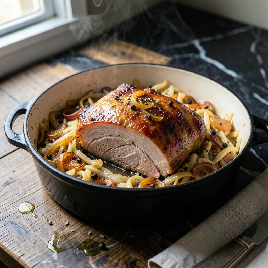 Pork Shoulder and Sauerkraut Recipe in Oven: Fall-Off-The-Bone With Tangy Depth