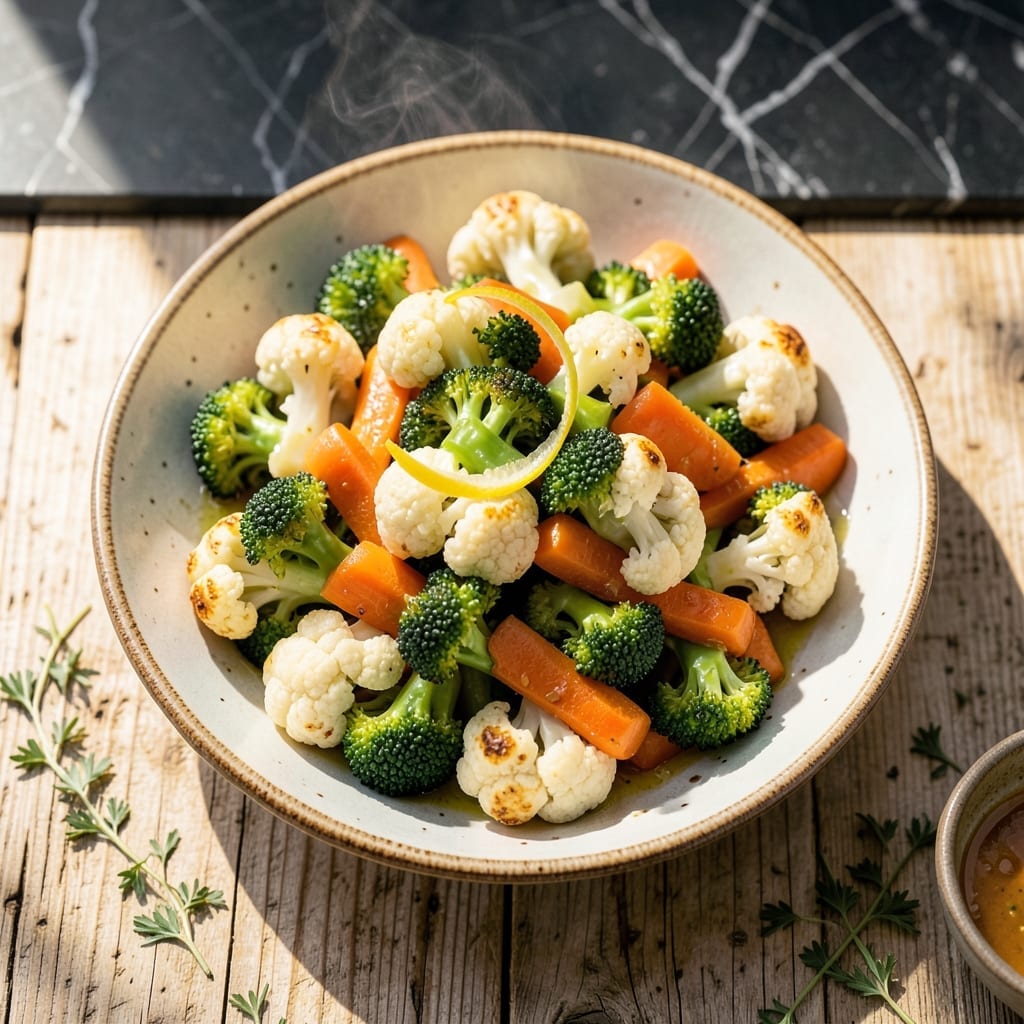 Cauliflower Broccoli Carrot Recipe: Roasted Rainbow Medley with Caramelized Edges