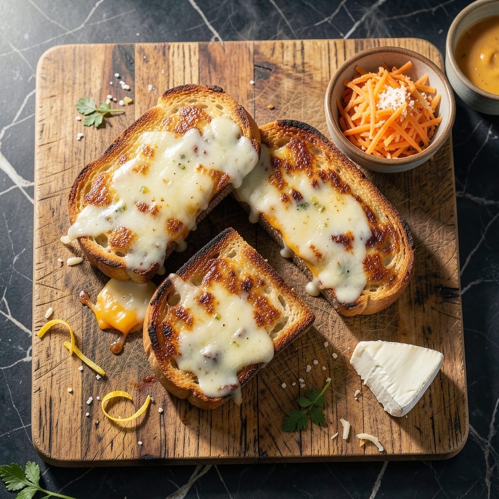 4 Cheese Grilled Cheese Recipe: Triple-Melt Magic Between Golden Bread