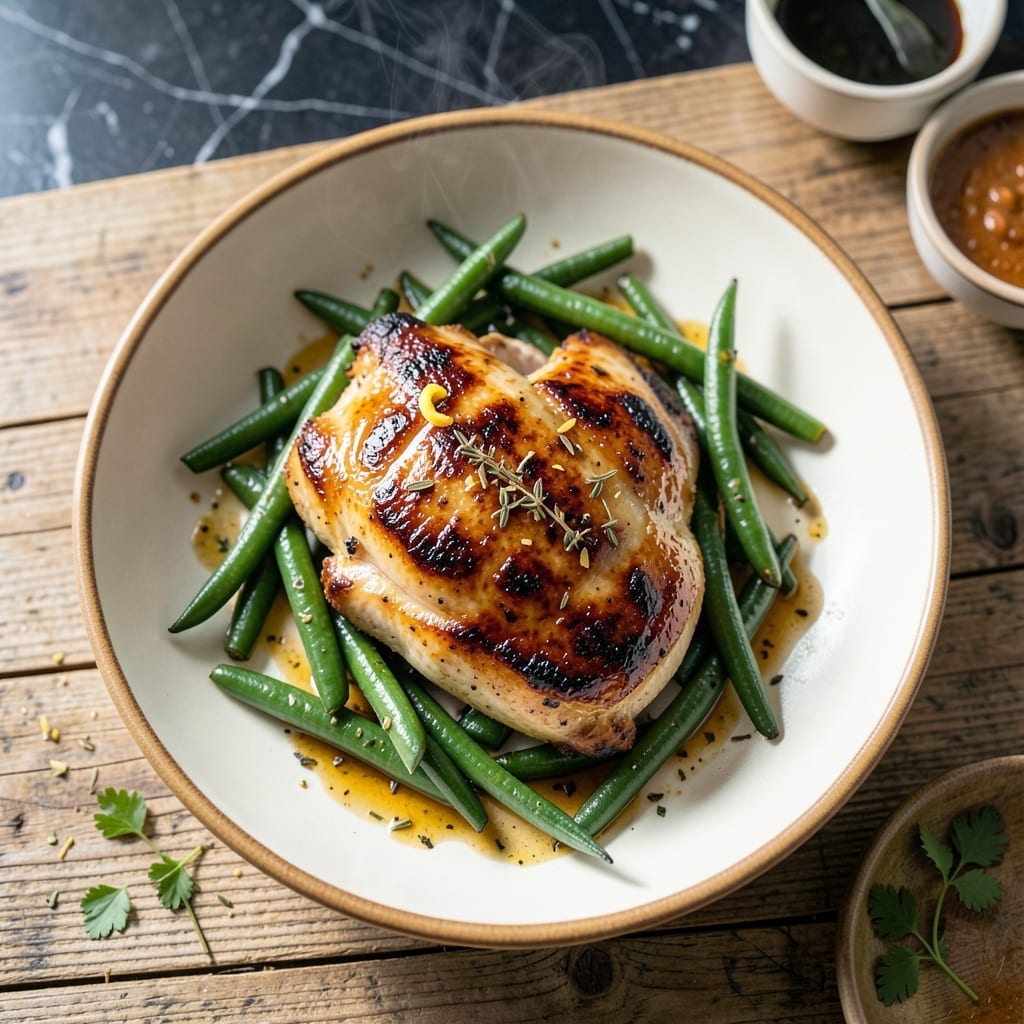 Grilled Chicken and Green Beans Recipe: Charred Protein With Garden Crunch