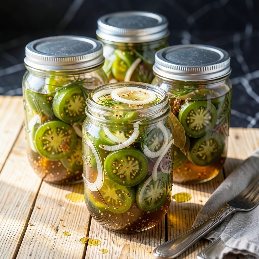 Sweet Pickled Green Tomatoes Recipe: Tangy Crunch for Sandwiches