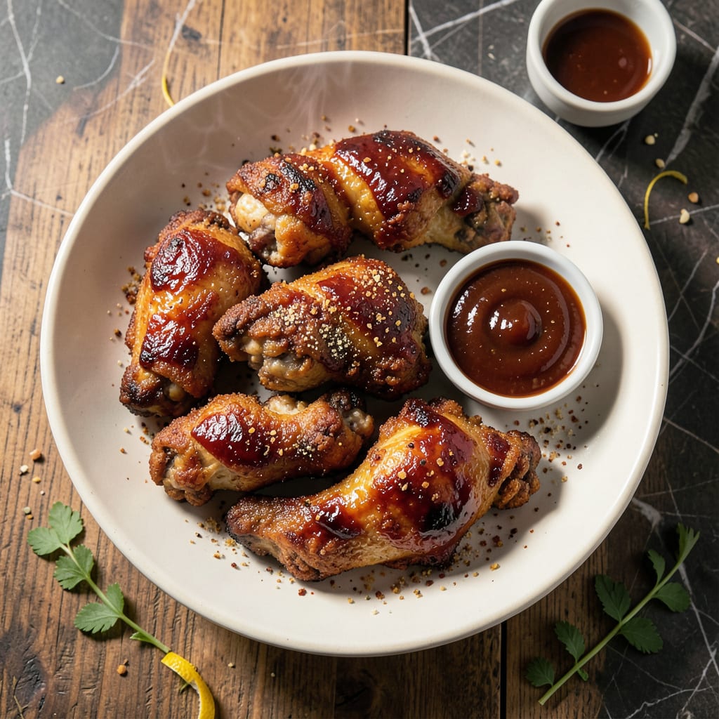Complete Deep Fried BBQ Chicken Recipe: Crispy Skin with Smoky Sweet Glaze overview image