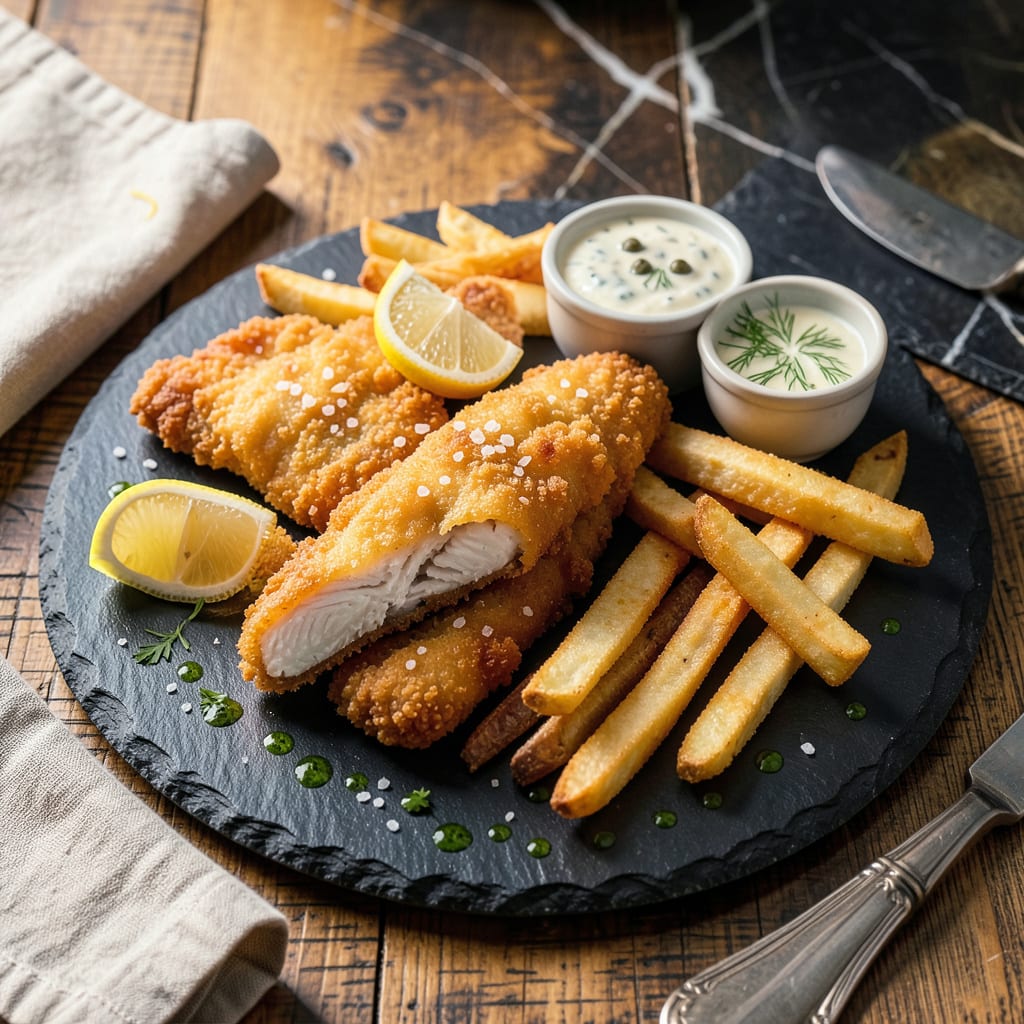 Visual representation of deep fry frozen fish fillets