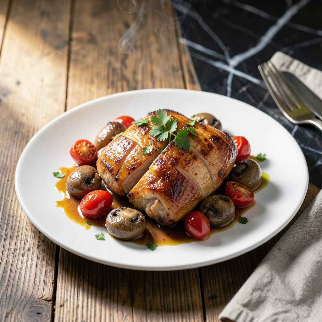 Hunters Chicken Recipe Cooking Method: Skillet-Seared With Rich Mushroom Gravy