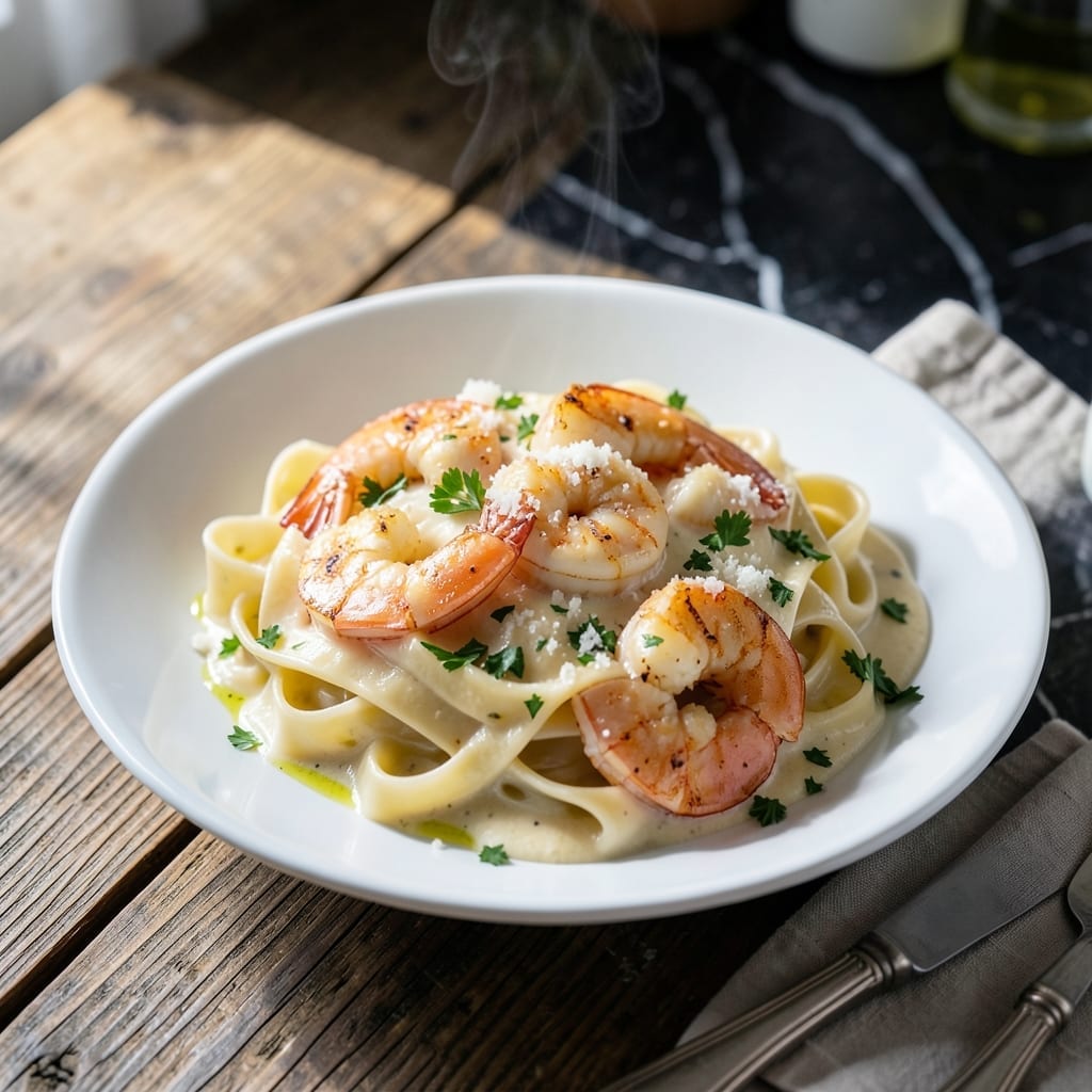 Shrimp Alfredo Pasta Recipe With Alfredo Sauce: Luxurious Creamy Twist on Classic Pasta