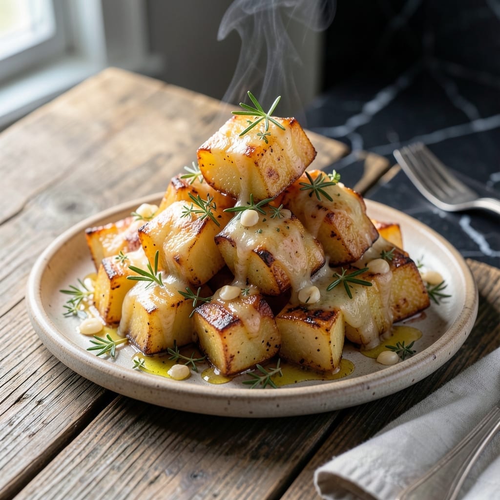 Grilled Parmesan Potatoes Recipe: Charred Edges With Cheesy Crust Grilled Parmesan Potatoes Recipe: Charred Edges With Cheesy Crust