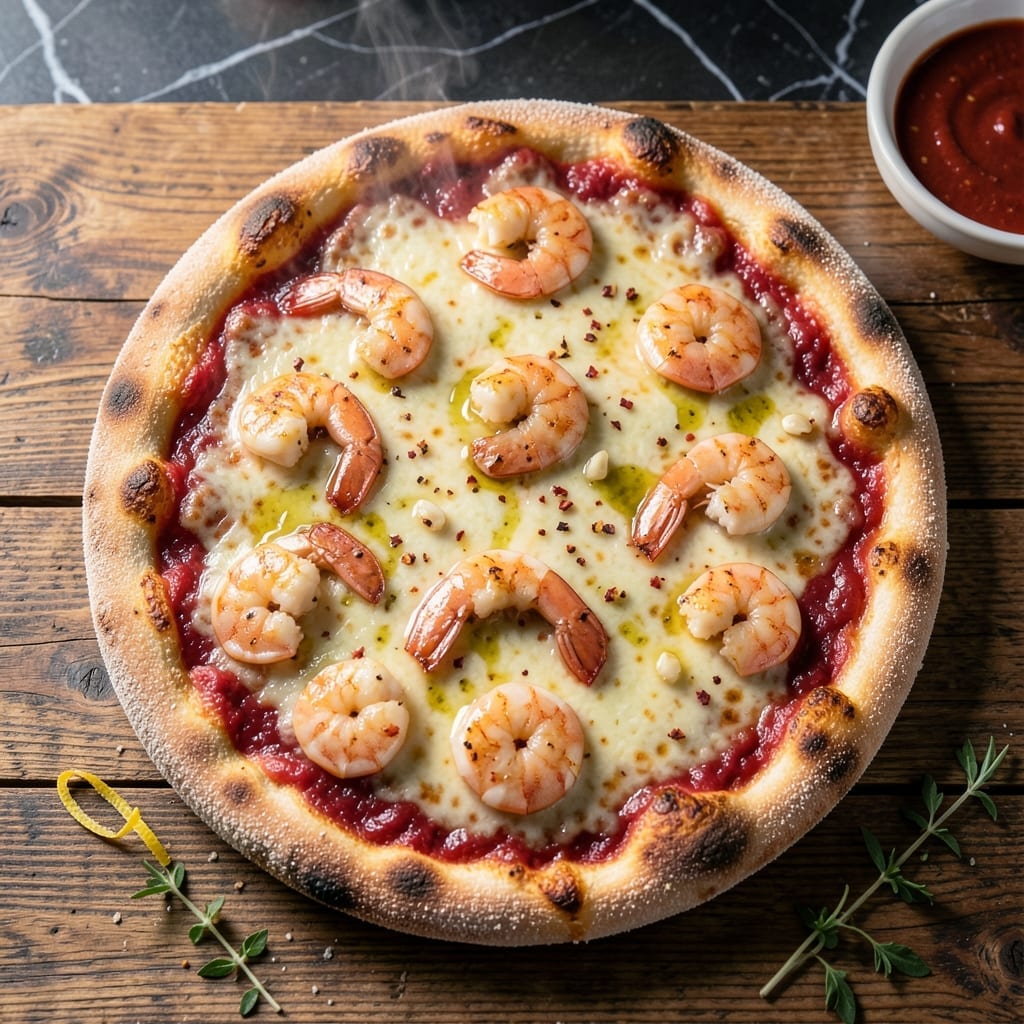 Shrimp Pizza Recipe Red Sauce: Garlicky Seafood Topping With Zesty Tomato Base