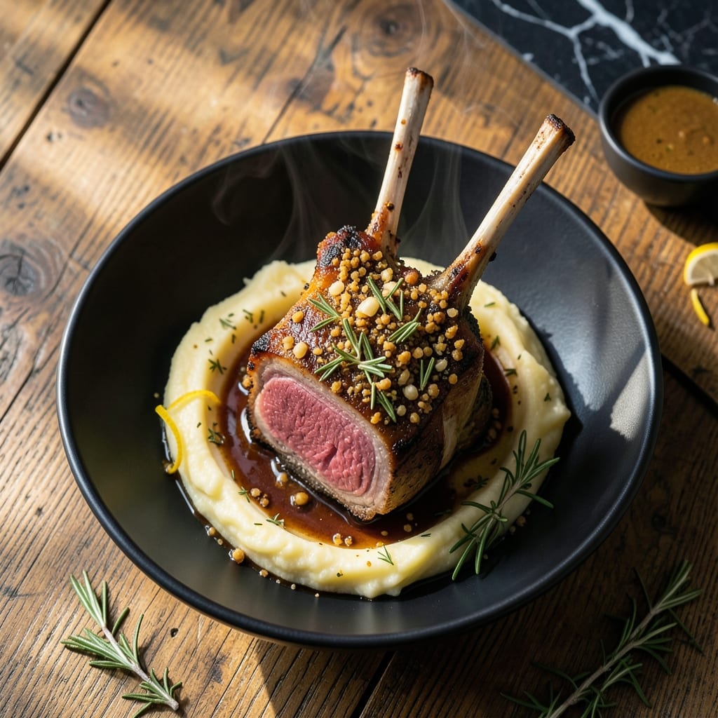 Lamb Rack Recipe Pan Fried: Herb-Crusted Elegance With Rosy Centers Lamb Rack Recipe Pan Fried: Herb-Crusted Elegance With Rosy Centers