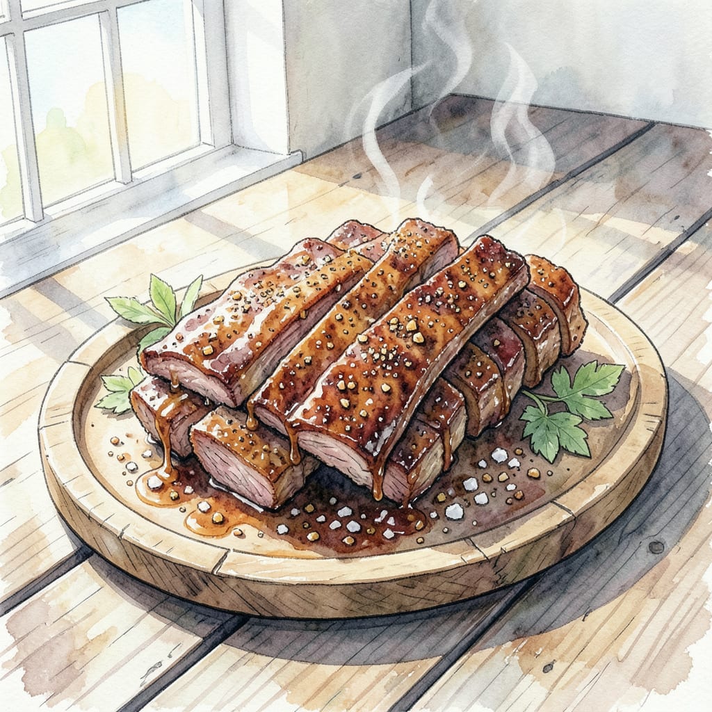 Dino Ribs Recipe: Fall Off The Bone Tender BBQ Perfection illustration with key details