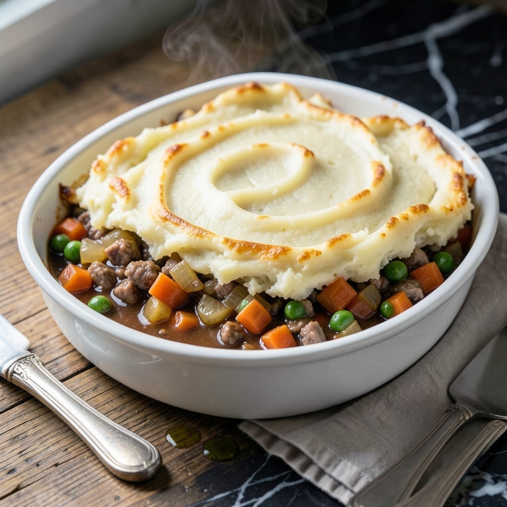 Show Me A Recipe For Shepherd's Pie: Classic Mashed Potato Crown Over Savory Filling