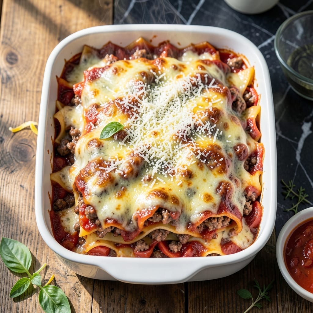 Lasagna Recipe Bake Noodles: Layered Cheese and Meat Sauce Harmony Lasagna Recipe Bake Noodles: Layered Cheese and Meat Sauce Harmony