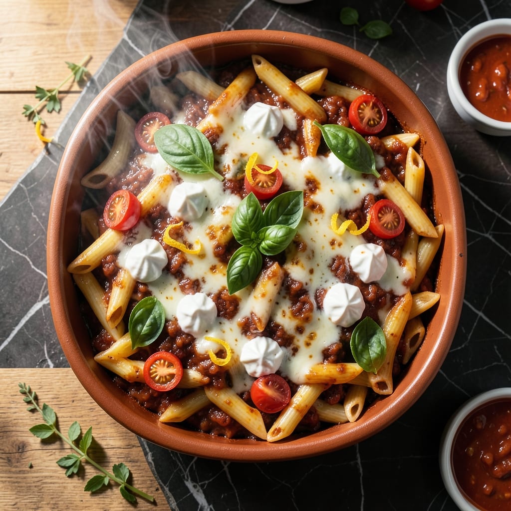 Italian Pasta Bake Recipe Vegetarian: Three-Cheese Layers With Garden Freshness