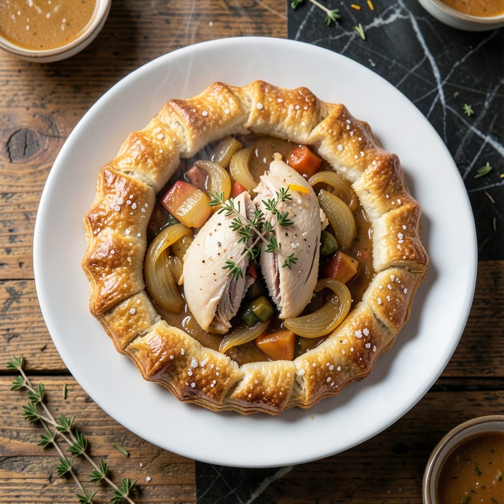 Show Me a Recipe for Turkey Pot Pie: Flaky Crust With Savory Herb Filling