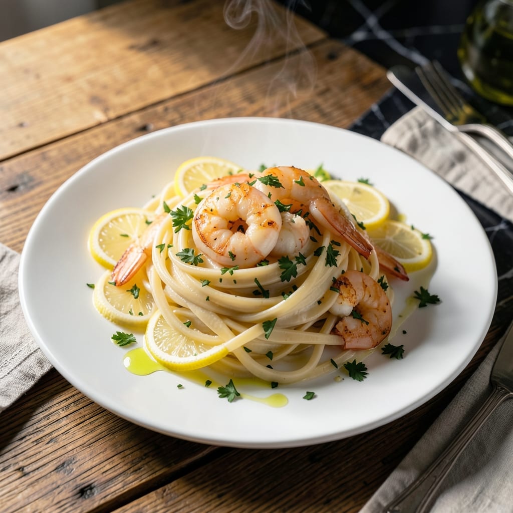 Lemon Shrimp Pasta Recipe With White Wine: Bright Citrus and Garlic Infusion