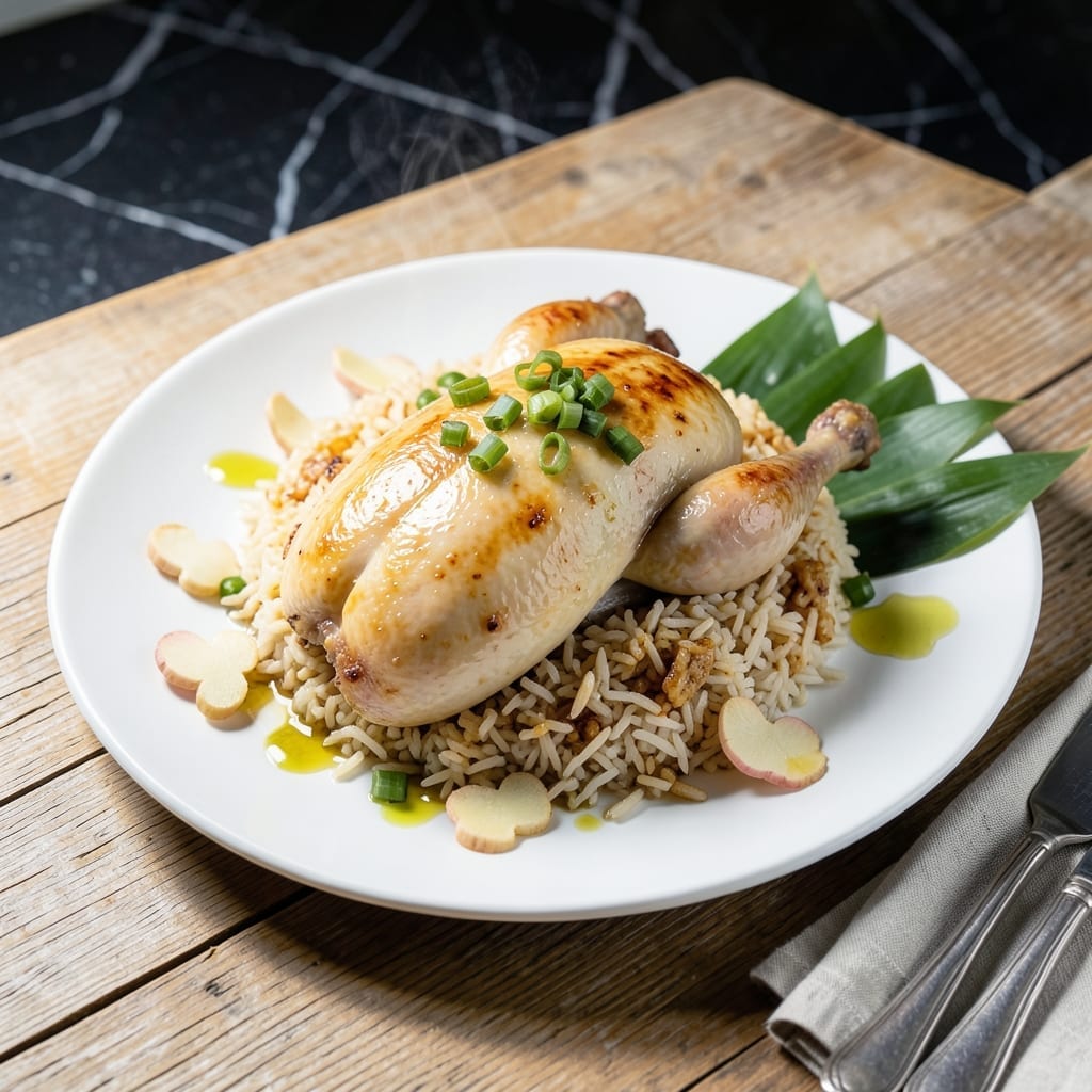 Hainanese Chicken Rice Recipe: Poached Perfection With Ginger-Infused Aroma