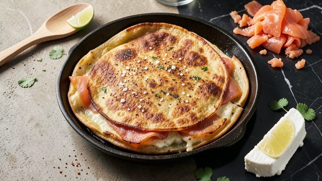 Smoked Salmon and Goat Cheese Quesadillas