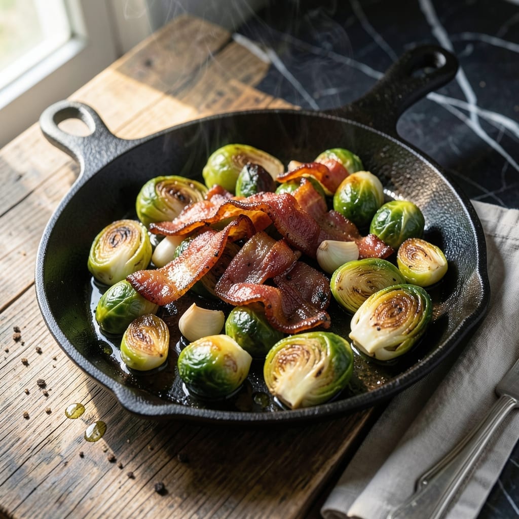 Best Brussel Sprouts and Bacon Recipe: Crispy Leaves With Smoky Crunch
