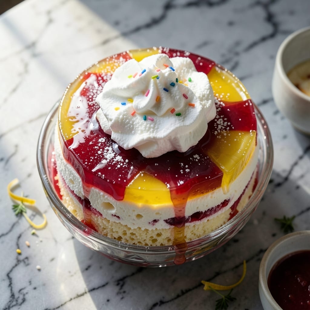 Jello Cake Recipe Jello Poke Cake: Vibrant Layers With Cool Whip Topping
