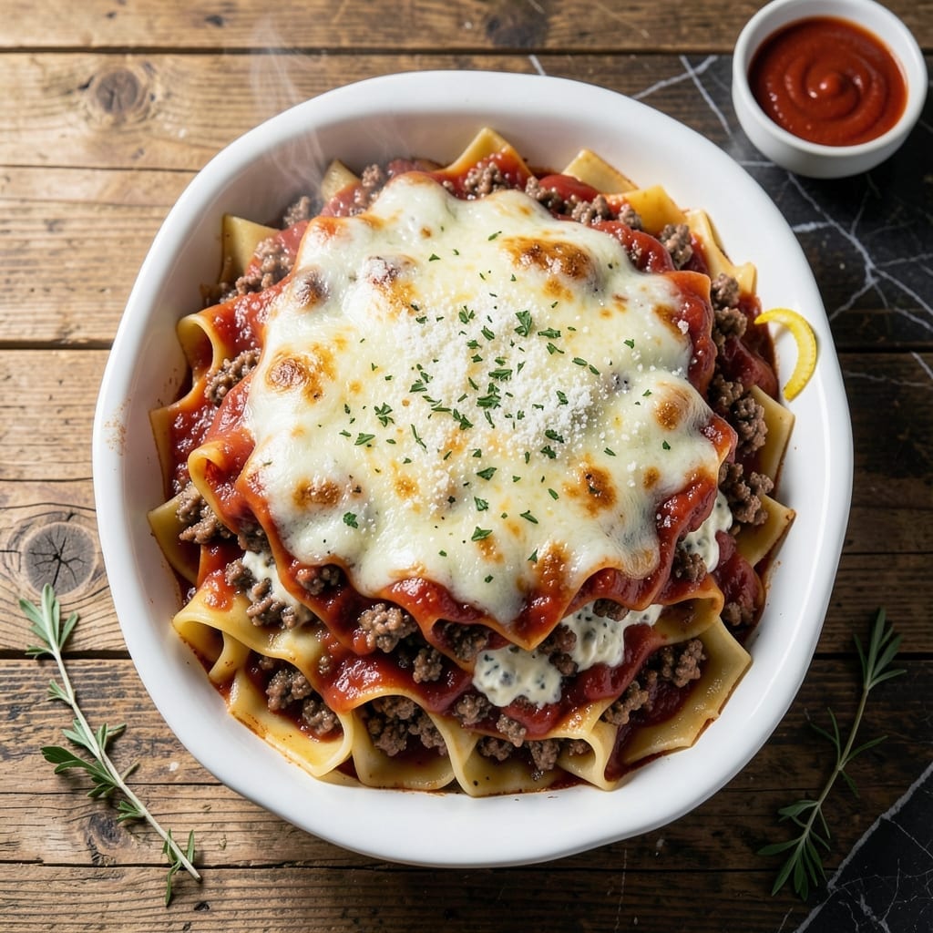 Lasagna Recipe With Cottage Cheese And Ground Beef: Layered Italian Comfort With Rich Meat Sauce