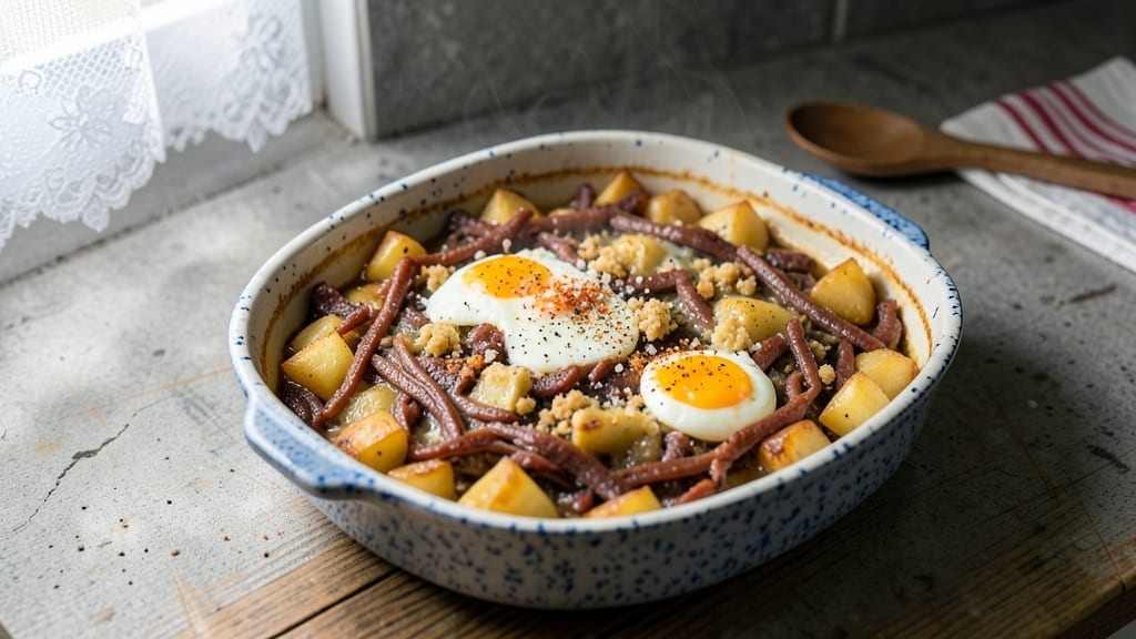 Smoked Sausage and Potato Breakfast Casserole