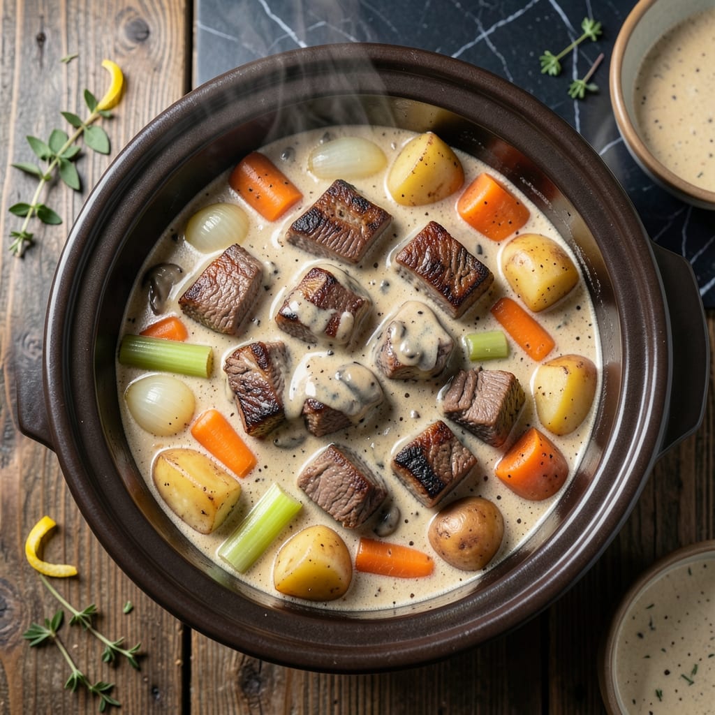 Beef Stew Recipe Crock Pot Cream of Mushroom: Slow-Cooked Hearty Richness
