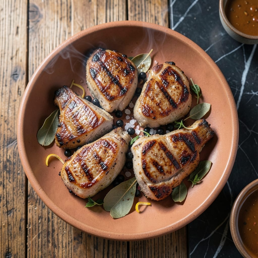 Grilled Brined Pork Chops Recipe: Thick-Cut and Char-Kissed Juiciness