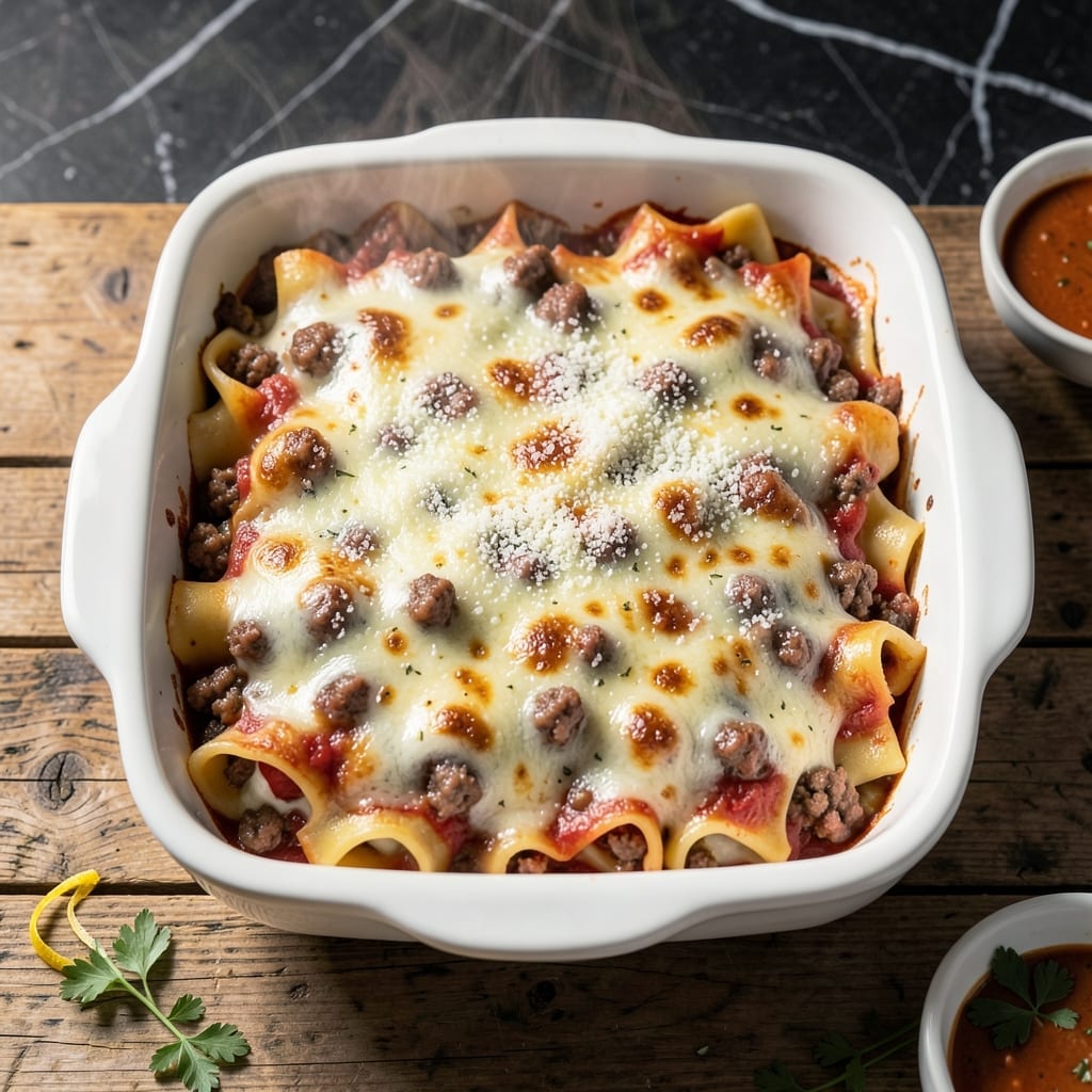 Lasagna Recipe With Sweet Italian Sausage and Ground Beef: Triple-Meat Layered Indulgence