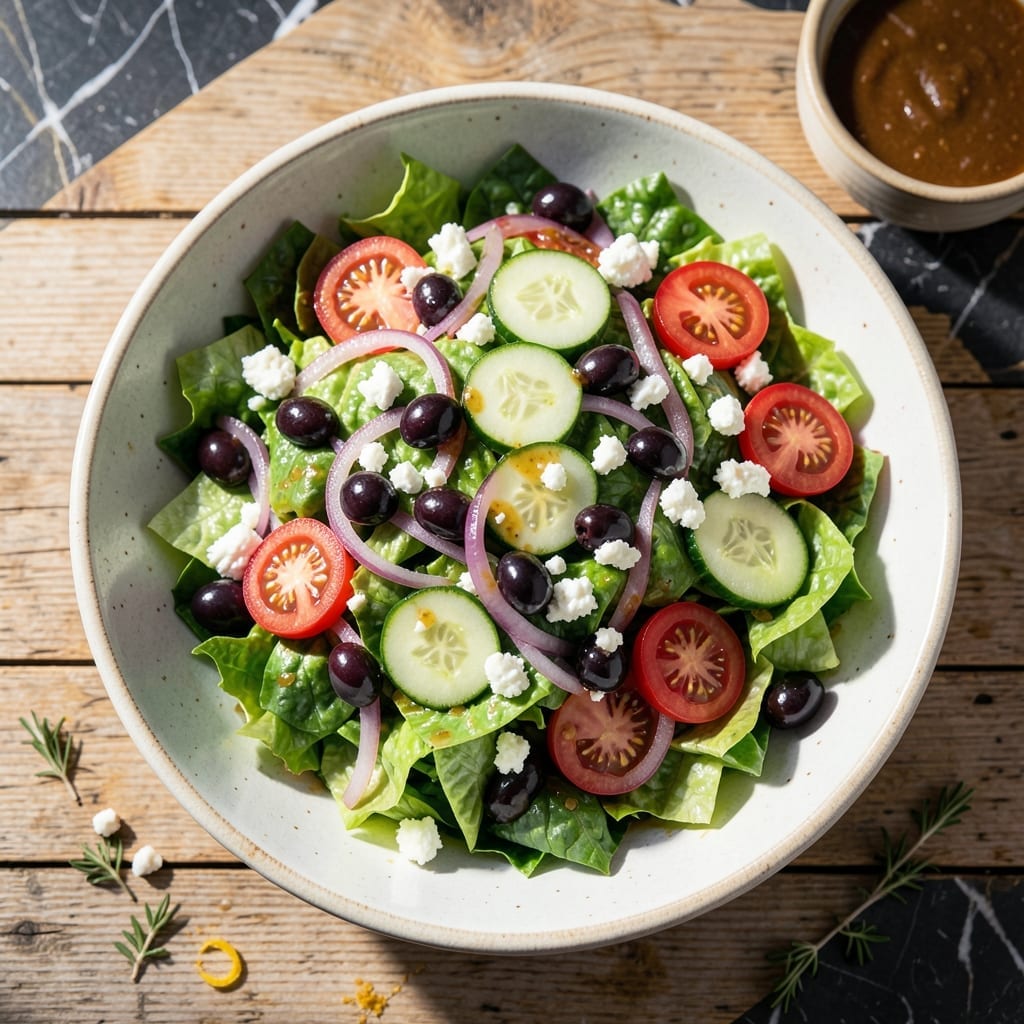 Luna Grill Mediterranean Salad Recipe: Fresh Herbs and Zesty Lemon Dressing