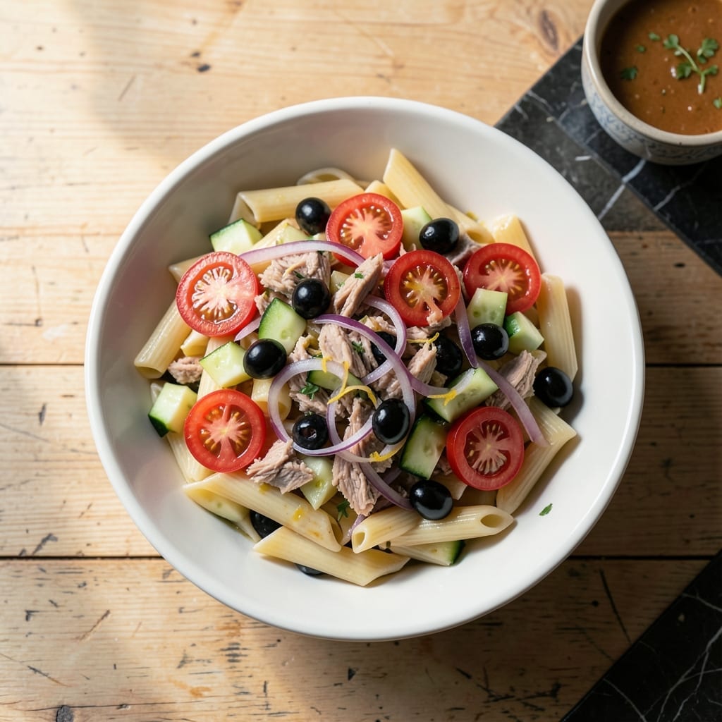 Souper Salad Tuna Pasta Recipe: Mediterranean Freshness in One Bowl