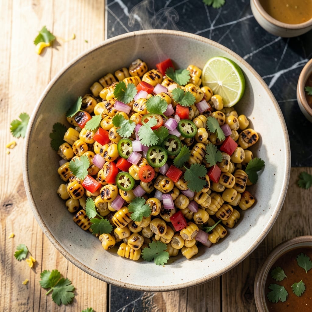 Grilled Corn Salad Recipe Cilantro: Smoky Char and Zesty Lime Kick