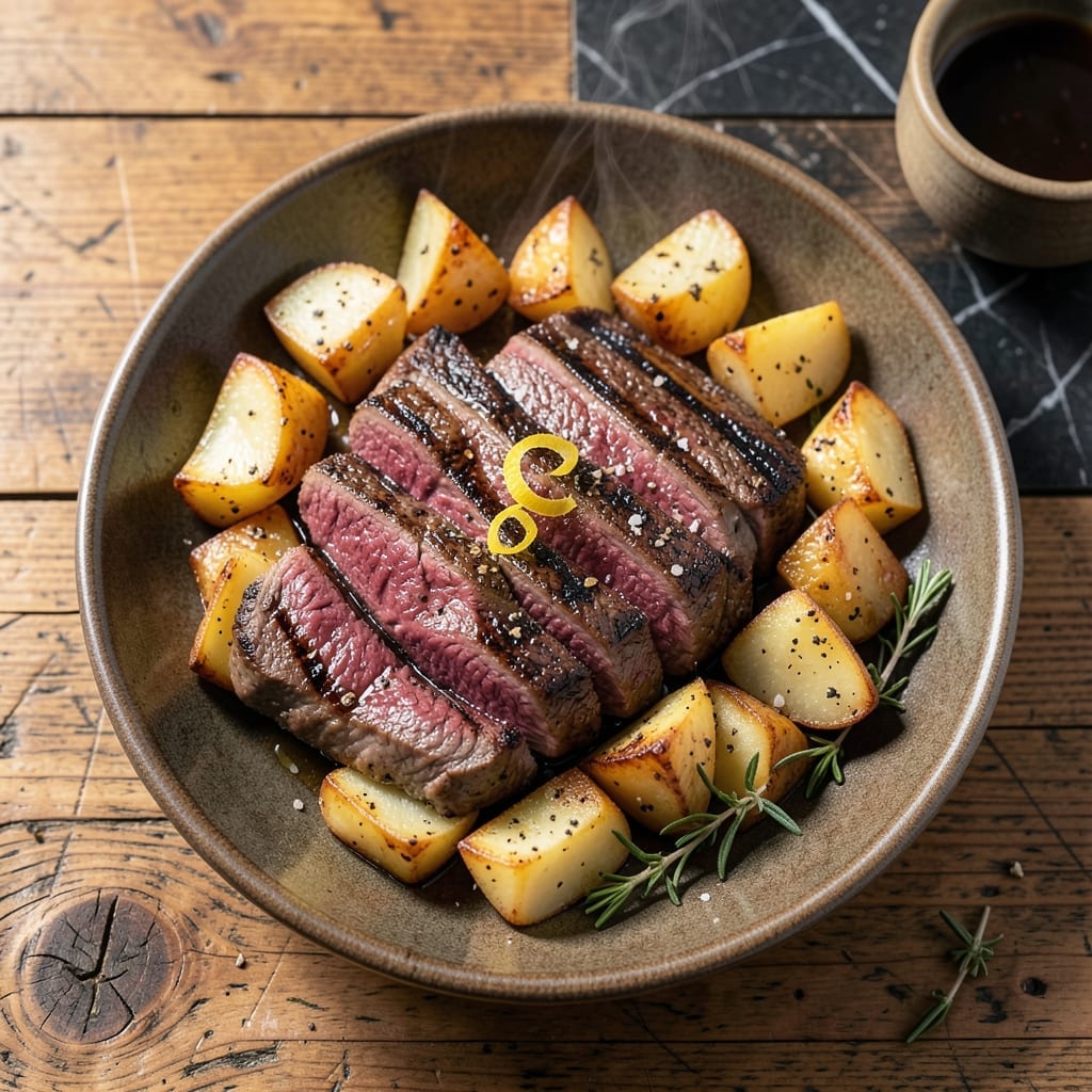 Grilled Steak and Potatoes Recipe: Charred Crust With Buttery Spuds