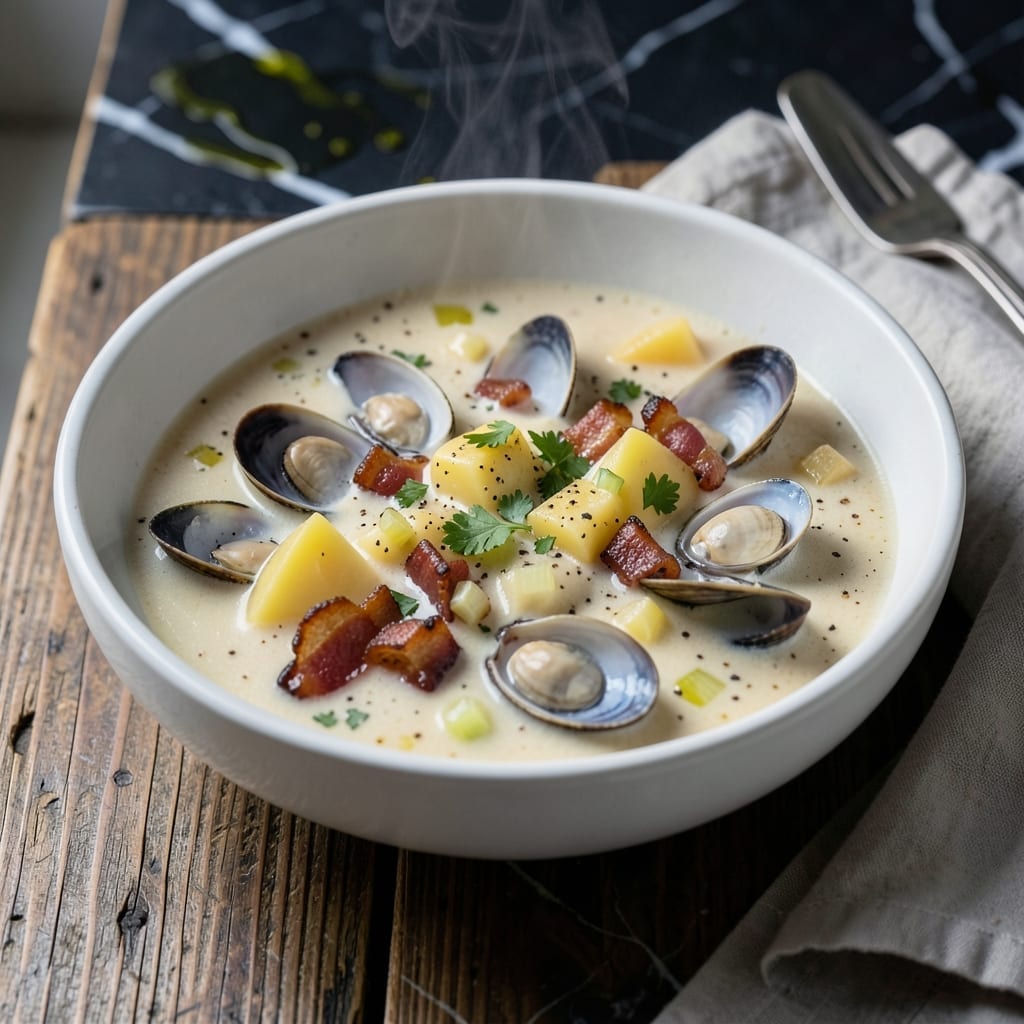 Gracie's Sea Hag Clam Chowder Recipe: New England-Style Creamy Richness