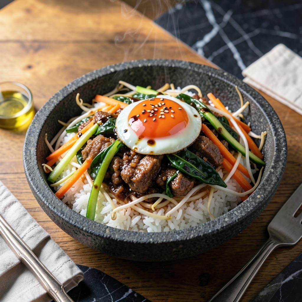 Korean Bibimbap Recipe Ground Beef: Sizzling Rice Bowl with Bold Flavors Korean Bibimbap Recipe Ground Beef: Sizzling Rice Bowl with Bold Flavors