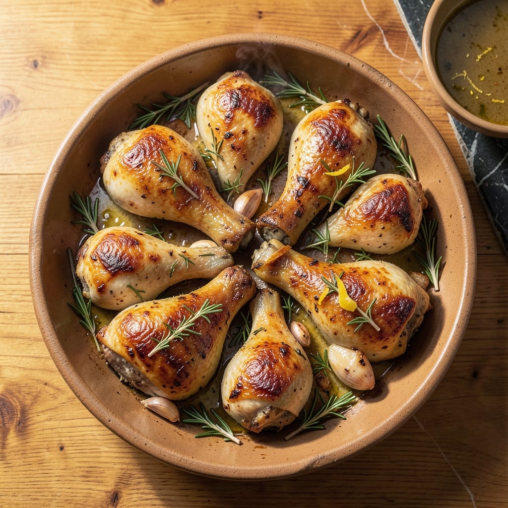 Recipe for Chicken Legs and Thighs in Oven: Herb-Roasted Crispy Skin and Juicy Meat