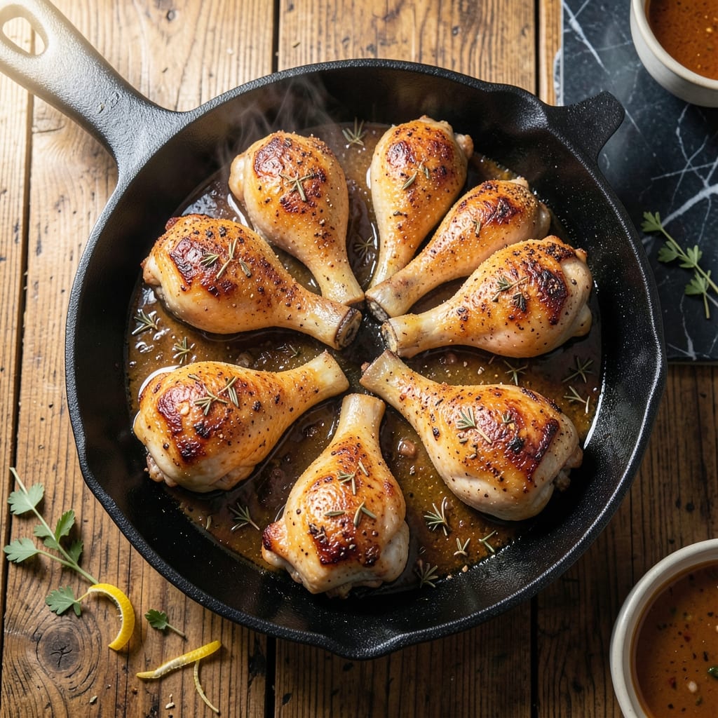 Pan Fried Chicken Legs Recipe: Golden Crisp Skin with Succulent Meat