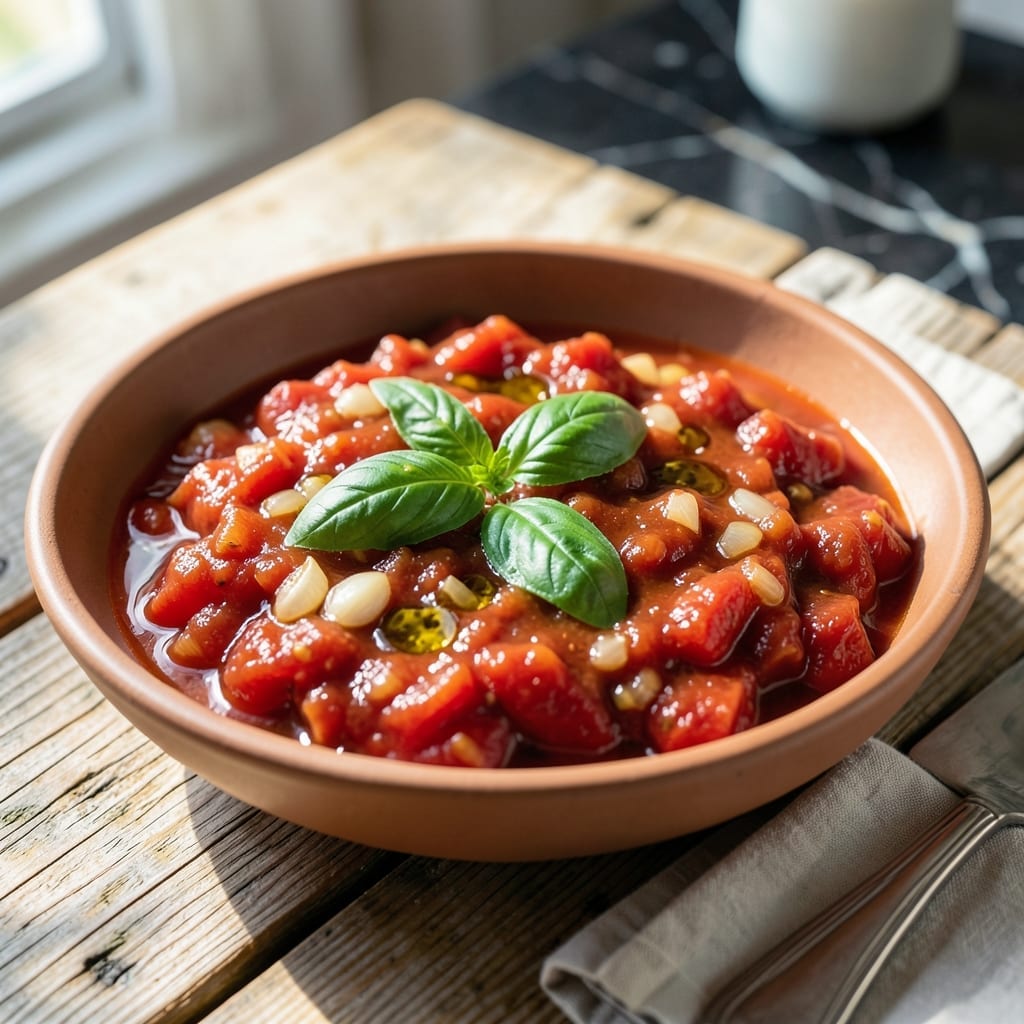 Tomato Sauce Recipe With Fresh Tomatoes and Basil: Bright Summer Flavors in Every Spoon Tomato Sauce Recipe With Fresh Tomatoes and Basil: Bright Summer Flavors in Every Spoon