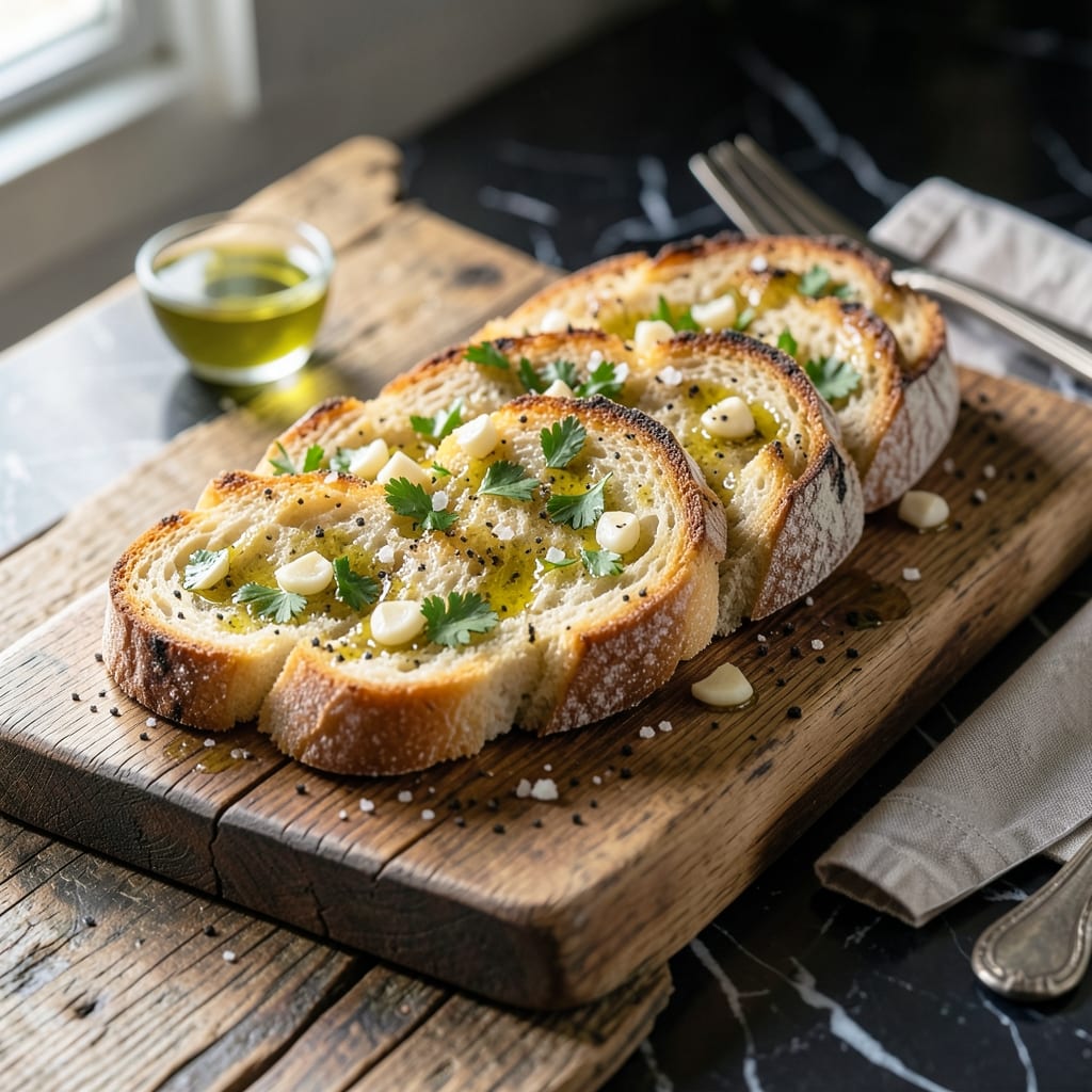 Garlic Bread Recipe Without Butter: Olive Oil-Infused Crispy Delight