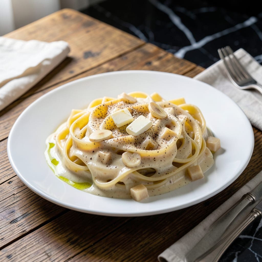 Lactose Free Fettuccine Alfredo Recipe: Dairy-Free Cream Sauce With Garlic Depth