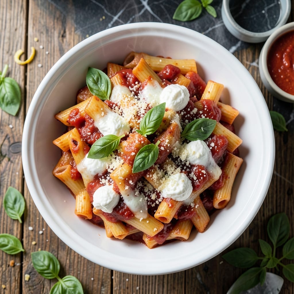 Baked Ziti Recipe No Meat: Three-Cheese Layers of Comfort
