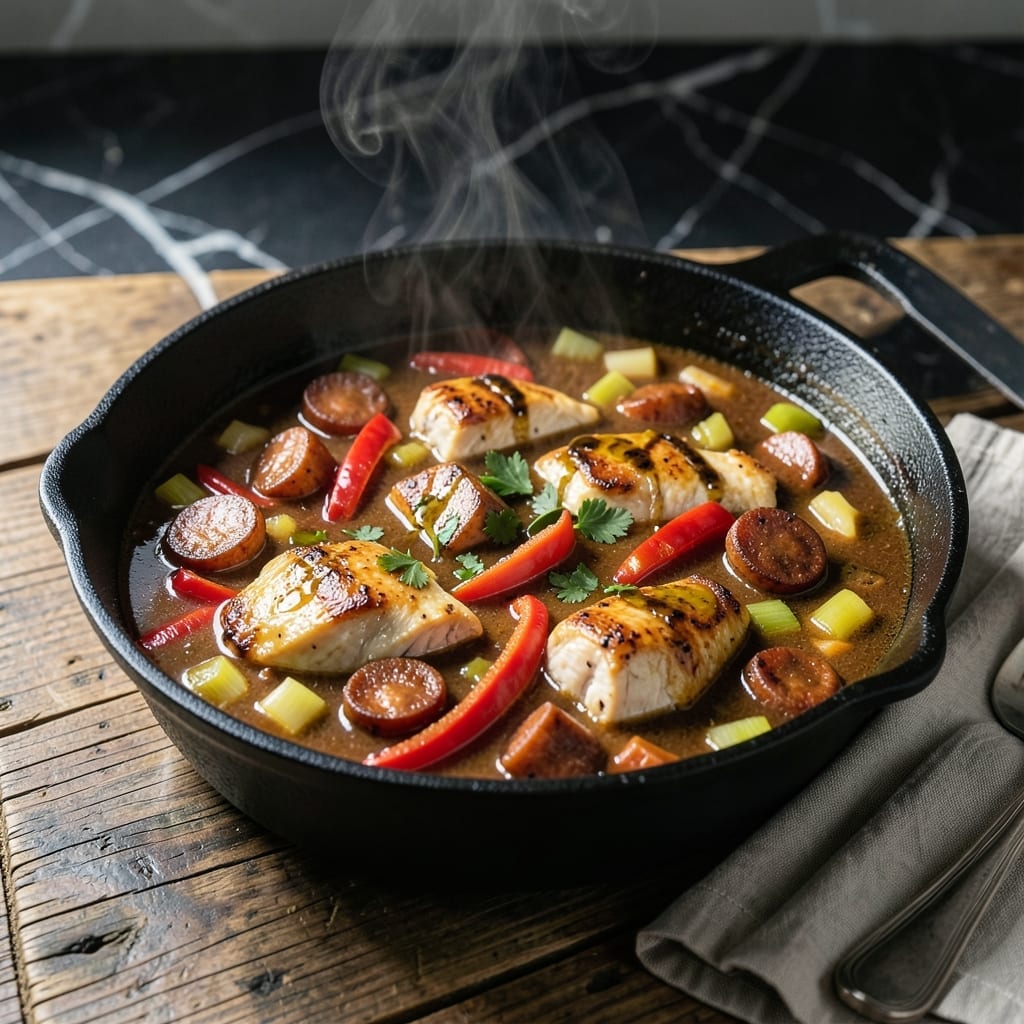 Gumbo Recipe No Shrimp: Rich Roux-Based Stew With Andouille Sausage