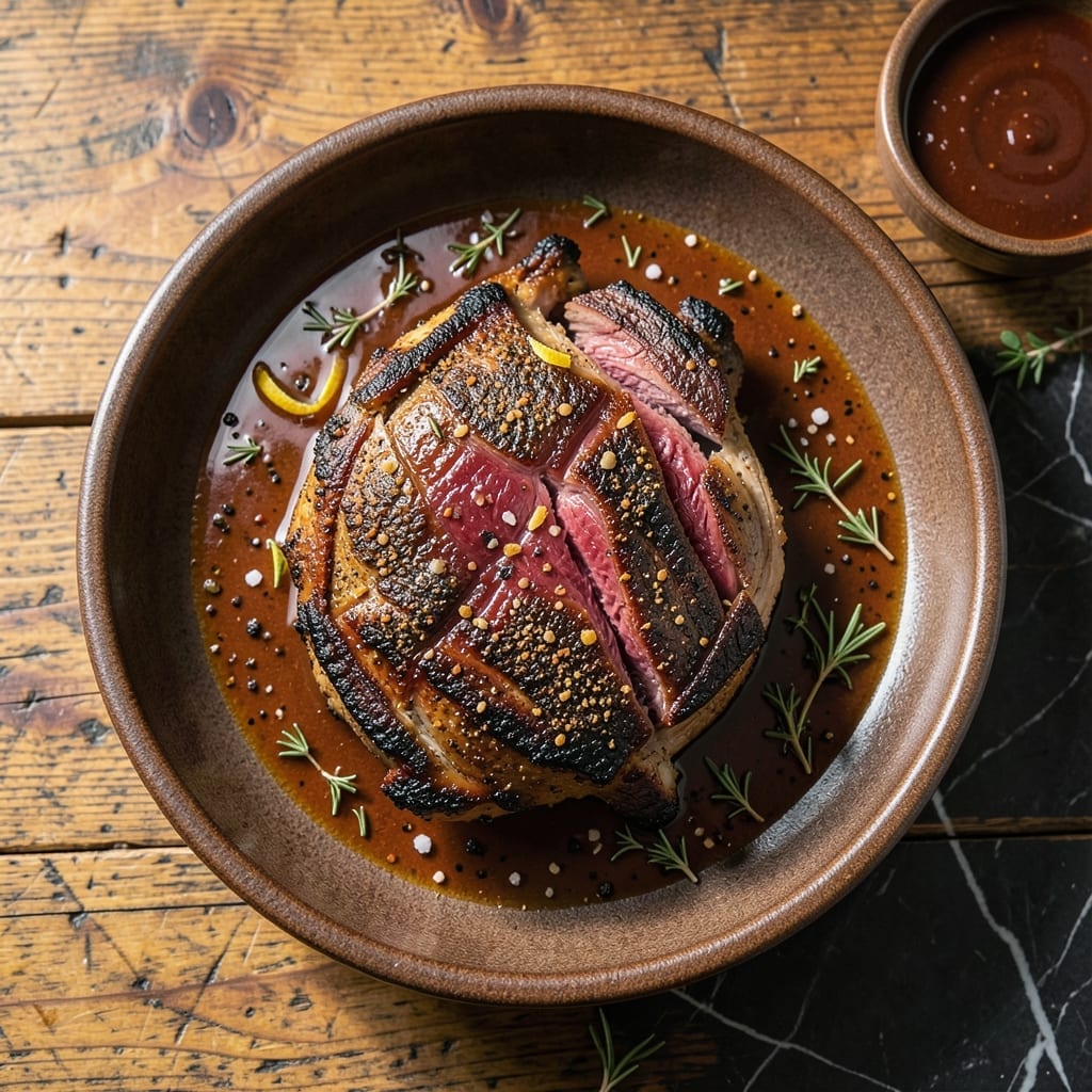 BBQ Rib Eye Roast Recipe: Smoky Charred Crust With Juicy Slices