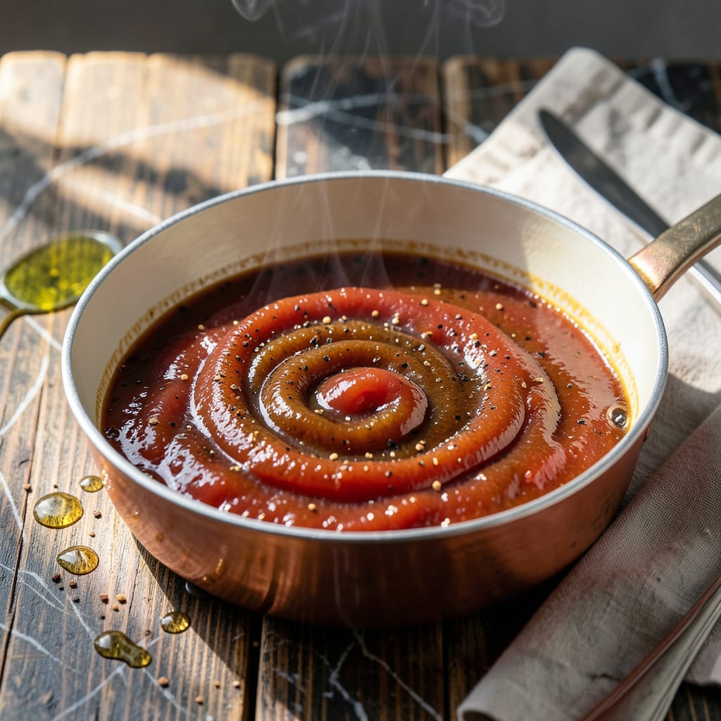 Easy BBQ Sauce Recipe Few Ingredients: Smoky Sweetness in Minutes illustration with key details