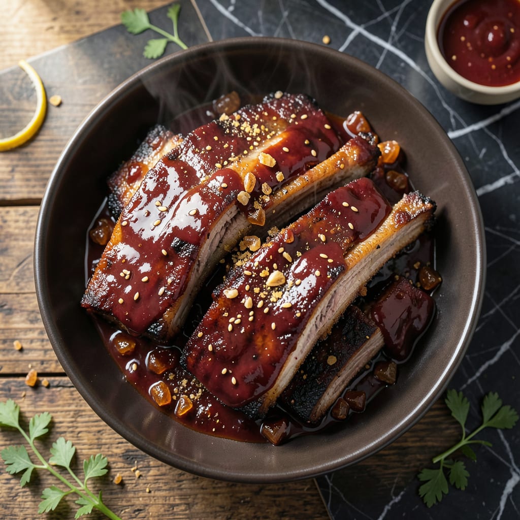 Easy Slow Cooker Ribs Recipe With BBQ Sauce: Hands Off Fall Off The Bone Tender detailed visual guide