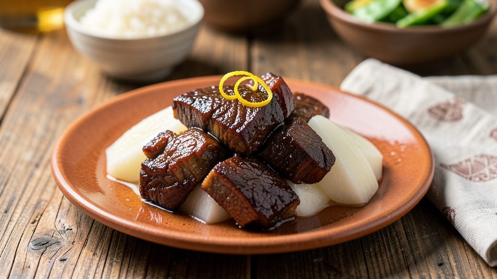 Chinese Braised Beef Brisket with Daikon Recipe: Silky Tender Meat and Crunchy Roots