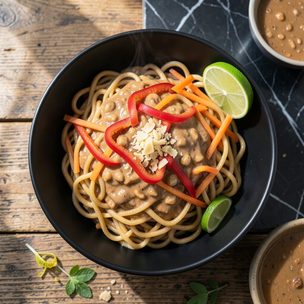 Kara and Nate Peanut Butter Ramen Recipe: Thai-Inspired Creamy Noodle Bowl