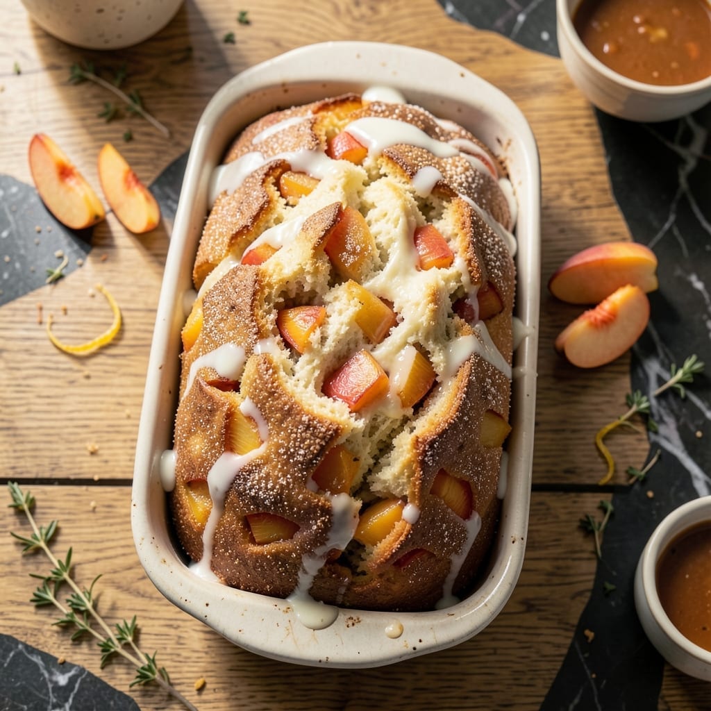 Peaches and Cream Loaf Recipe: Vanilla-Kissed Summer Dessert