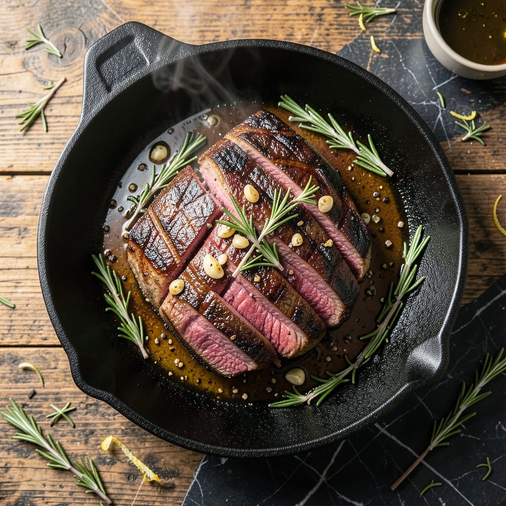 Flat Iron Roast Recipe: Garlic-Rosemary Crusted Elegance