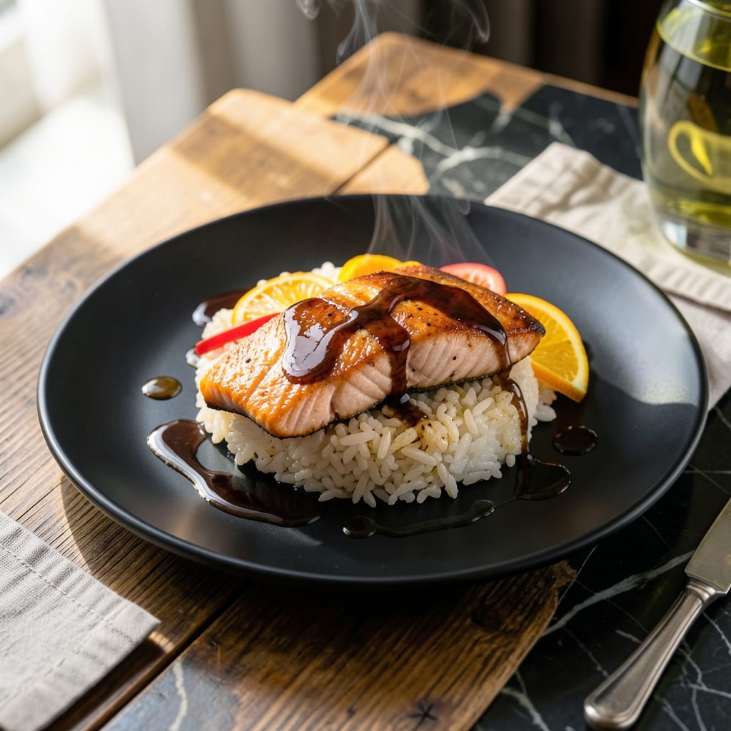 Salmon Baked Recipe Sushi: Japanese-Inspired Citrus Glaze Salmon Baked Recipe Sushi: Japanese-Inspired Citrus Glaze