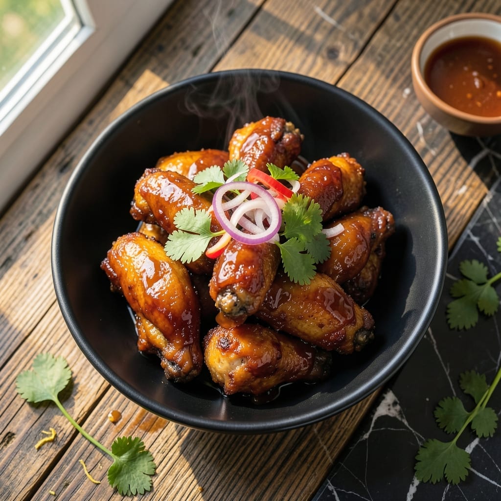 Fried Honey Barbecue Wings Recipe: Sticky-Sweet Glaze on Crispy Bites